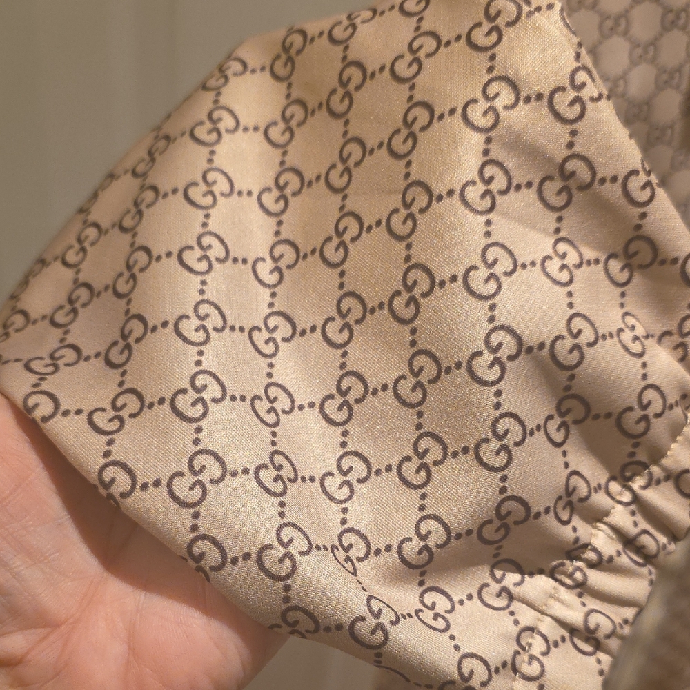 Source Unknown Beige Logo-Print Track Jacket & Jo… - image 2